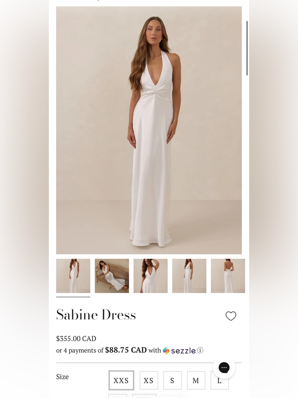 Park & Fifth Sabine Maxi White Dress